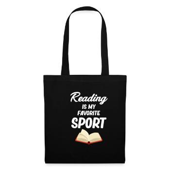 La lecture est mon sport préféré rat de bibliothèque drôle - Sac en tissu - noir - Devant