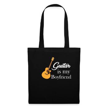 Gitarre Ist Mein Freund, Gitarristin, Musikerin, - Stoffbeutel - Schwarz - Vorne