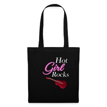 Hot Girl Rocks Guitariste, Musicien, - Sac en tissu - noir - Devant