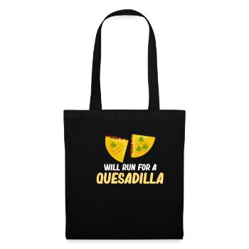 Courses pour un Quesadilla Burritos Argentine - Sac en tissu - noir - Devant