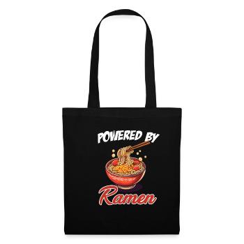 Powered By Ramen Hot Bowl Asiatique Japonais - Sac en tissu - noir - Devant