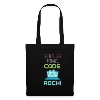 Girls who code, rock! Programmer - Tote Bag - black - Front