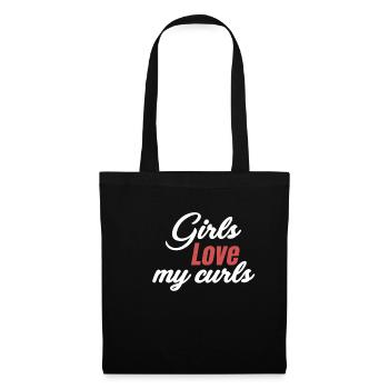 Girls Love My Curls Funny Curly Hair - Tote Bag - black - Front