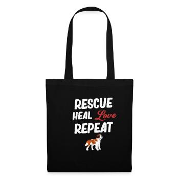 Rescue Heal Love Repeat Vet Dogaholic - Tote Bag - black - Front