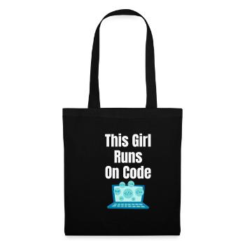 This Girl Runs On Codes Programmer - Tote Bag - black - Front