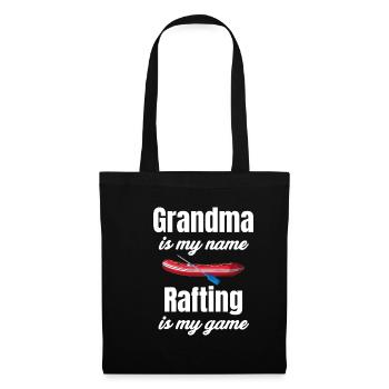 Oma Ist Mein Name Rafting Ist Mein Spiel - Stoffbeutel - Schwarz - Vorne