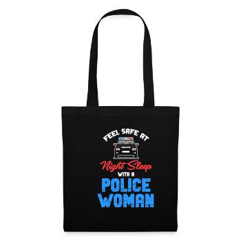 Sentez-vous en sécurité, dormez avec vous la nuit - Sac en tissu - noir - Devant