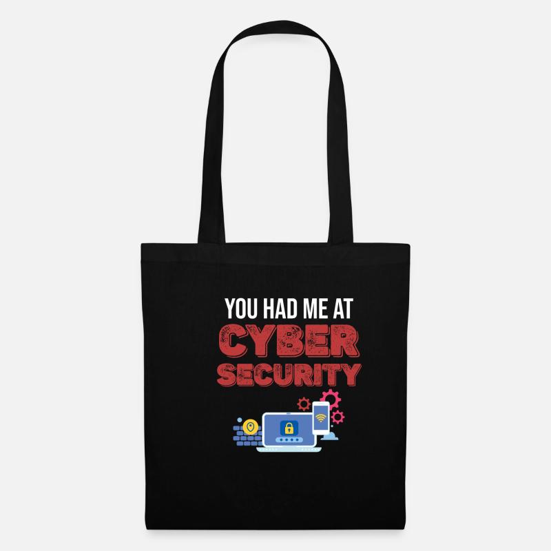 Sie Hatten Mich Bei Cyber Security Malware - Stoffbeutel - Schwarz