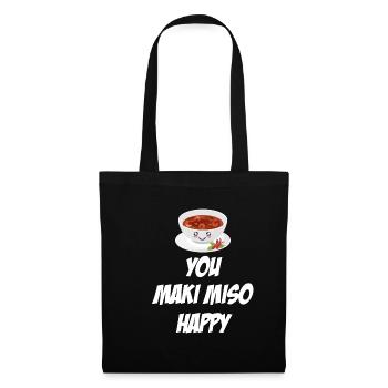 You Maki Miso Happy Asian Chinese Cuisine - Tote Bag - black - Front