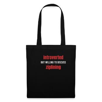 introverti mais prêt à parler de - Sac en tissu - noir - Devant