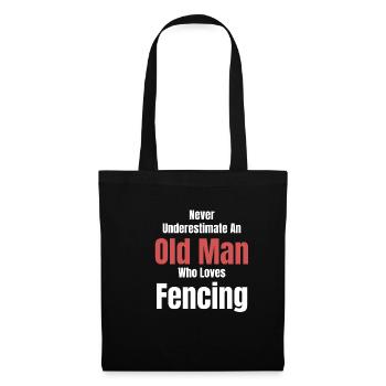 Never underestimate an old man who - Tote Bag - black - Front
