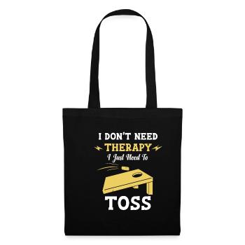 Ich Brauche Keine Therapie, Ich Muss Nur Das - Stoffbeutel - Schwarz - Vorne