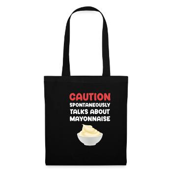 Prudence parle spontanément de mayonnaise sucrée - Sac en tissu - noir - Devant