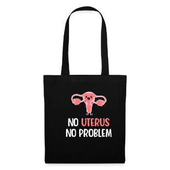 Pas d’utérus, pas de problème. Jollier - Sac en tissu - noir - Devant