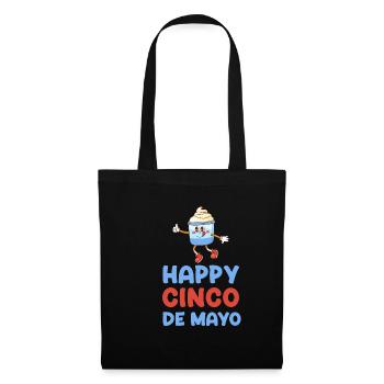 Happy Cinco De Mayo Mayonnaise Drôle Sucrée - Sac en tissu - noir - Devant