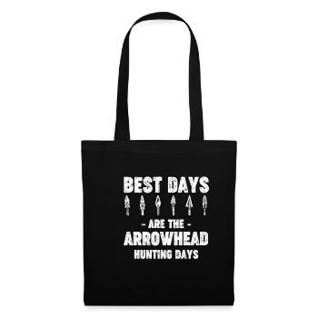 The best days are the arrowhead hunting days - Tote Bag - black - Front