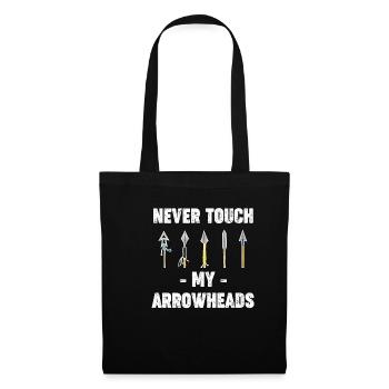 Ne touchez jamais mes pointes de flèches comme - Sac en tissu - noir - Devant