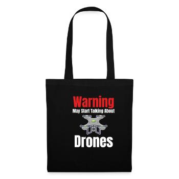 Warning: It may be that drones - Tote Bag - black - Front