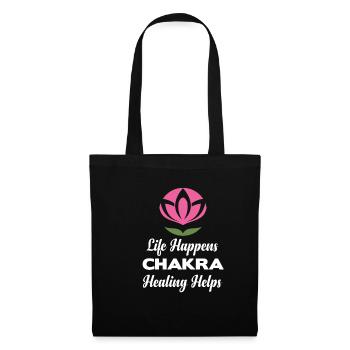 Life Happens Chakra Healing Helps Buddhist - Tote Bag - black - Front