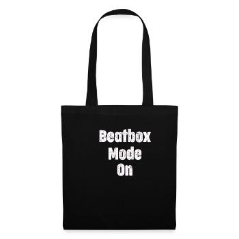 Beatbox-modus Beim Beatboxen, Schlagzeuger, - Stoffbeutel - Schwarz - Vorne