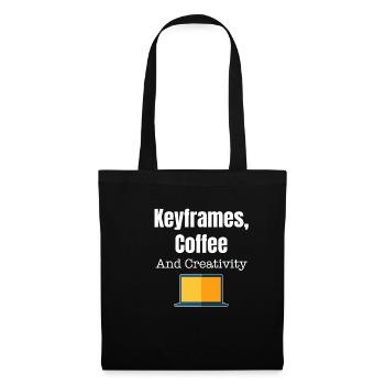 Je suis animateur. Je crée - Sac en tissu - noir - Devant