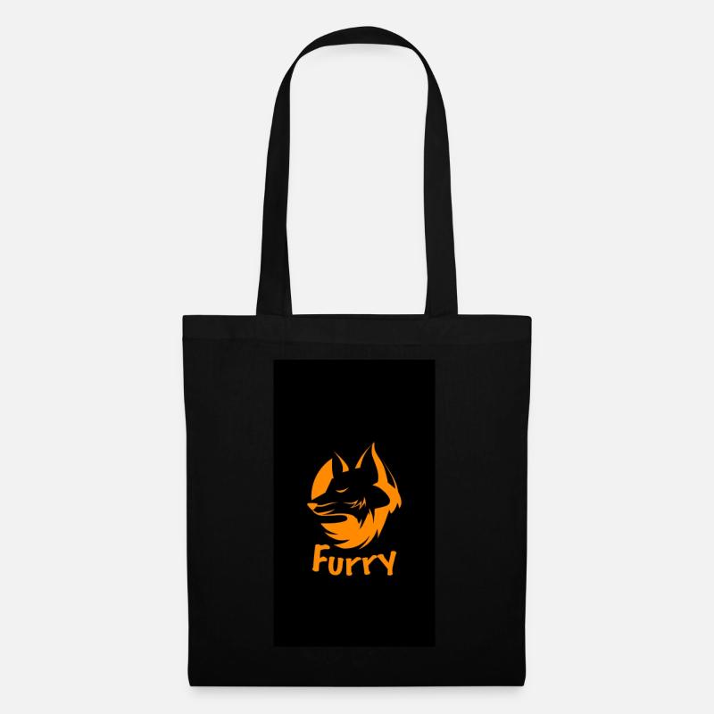 Furry Subtile Fox orange - Stoffbeutel - Schwarz