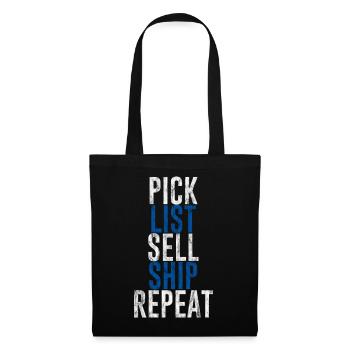 Pick List Sell Ship Repeat 4 - Tote Bag - black - Front