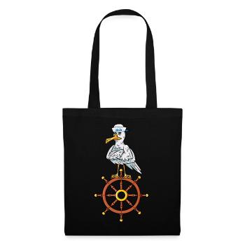 Seagull Volant Seaman Shipping Captain Moin - Sac en tissu - noir - Devant
