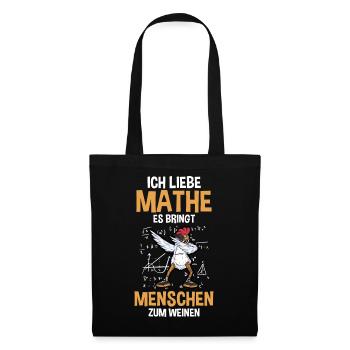 Mathematik Mathe Huhn - Stoffbeutel - Schwarz - Vorne