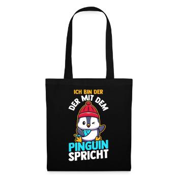 Pinguin - Stoffbeutel - Schwarz - Vorne