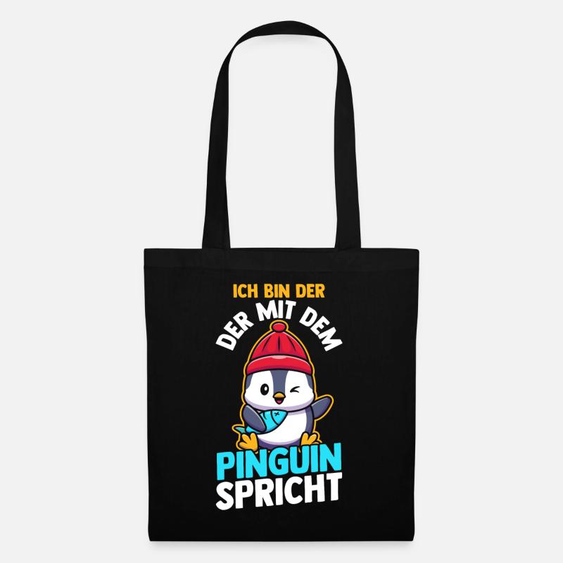 Pinguin - Stoffbeutel - Schwarz