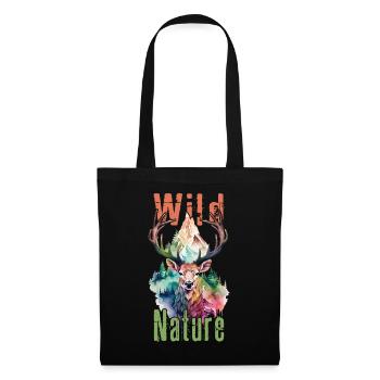 Deer Antlers Animal Forest Wilderness Mountains Wild Nature - Tote Bag - black - Front