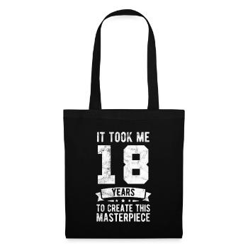 18 Years 18th Birthday Masterpiece Gift Idea - Tote Bag - black - Front