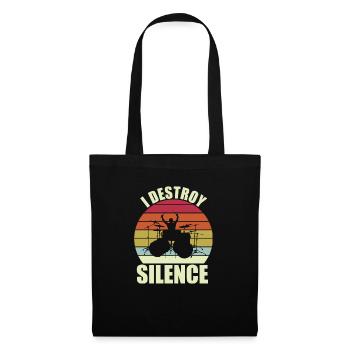 Batterie, Tambour, Musique, Instrument - Sac en tissu - noir - Devant