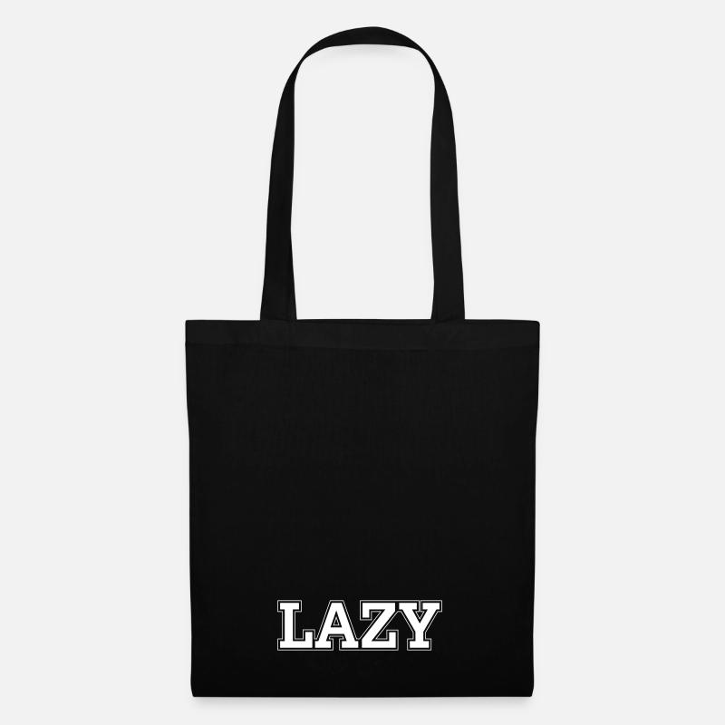 LAZY - Stoffbeutel - Schwarz