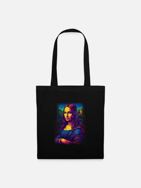 Mona Lisa - Stoffbeutel - Schwarz