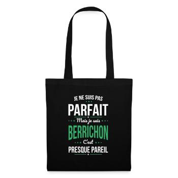 Je ne suis pas parfait mais je suis Berrichon - Sac en tissu - noir - Devant