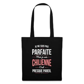 Je ne suis pas parfaite mais je suis Chilienne - Sac en tissu - noir - Devant