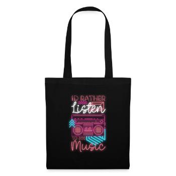 80er Disco Kostüm - Stoffbeutel - Schwarz - Vorne
