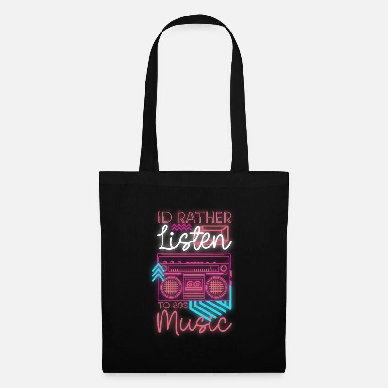 80er Disco Kostüm - Stoffbeutel - Schwarz