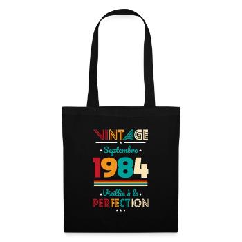 40 Years Anniversary - Vintage - September 1984 - Tote Bag - black - Front