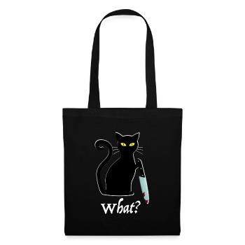 What | Killer Cat, Cat Love, Funny Pictures - Tote Bag - black - Front