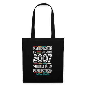 18th Birthday - Made in March 2007 - Tote Bag - black - Front