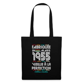 70th Anniversary - Made in March 1955 - Tote Bag - black - Front