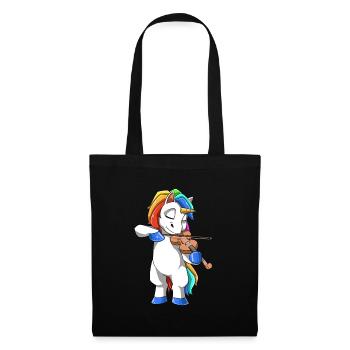 Unicorn plays violin for violin player musician - Tote Bag - black - Front
