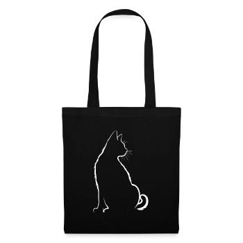 cat, cat motif, cute, gift, gift ideas - Tote Bag - black - Front