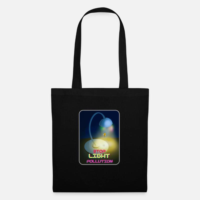 STOP LIGHTPOLLUTION - Stoffbeutel - Schwarz