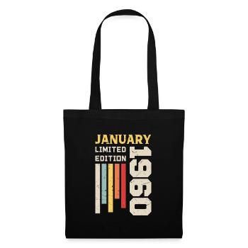 January 1960 - January 1960 Birthday Gift - Tote Bag - black - Front