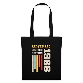 September 1966 Birthday Gift September 1966 - Tote Bag - black - Front