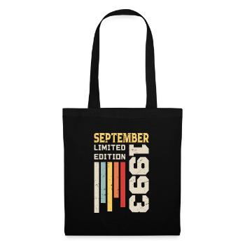 Septembre 1993 Cadeau anniversaire Septembre 1993 - Sac en tissu - noir - Devant